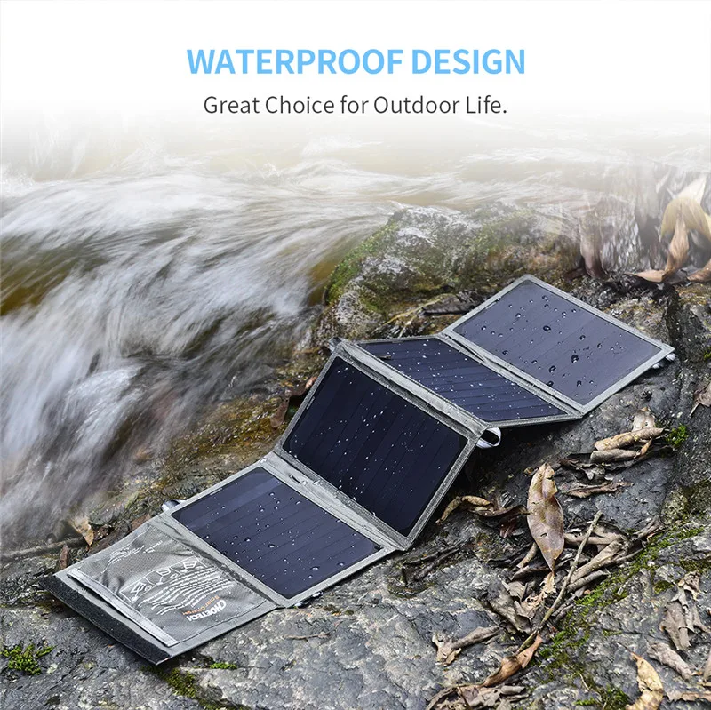 Koop CHOETECH 24W Zonnepaneel 5 V 2.4A USB A Output Apparaten Portable Solar Charger USB Output Apparaten Draagbare Voor smartphones Outdoor