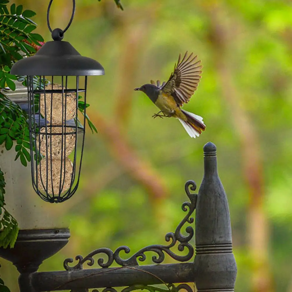 Bird Feeder Hanging Automatic Bird Feeding Tool High Quality Metal Carrying Feeder For Outdoor Use Pet