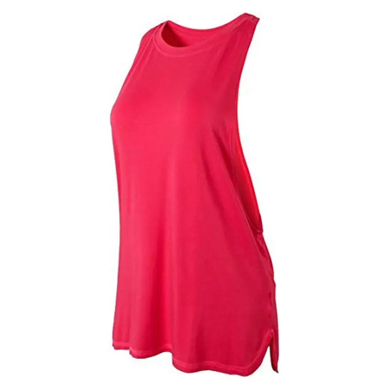 Jeansian Для женщин быстрое высыхание Slim Fit безрукавки для Tanktops безрукавная майка сорочка SWT239 RoseRed2