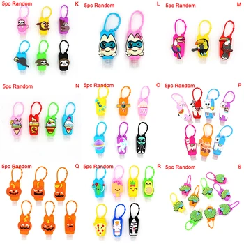 

5x Mini Cartoon Hand Sanitizer Holder Travel Portable Safe Gel Holder Hangable Liquid Soap Dispenser Container Refill Bottle