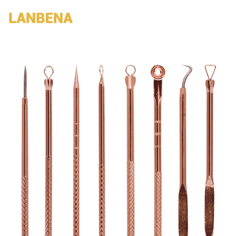 

LANBENA Acne Needle Acne Extractor Remover Tool Double Head Needle High Quality Blackhead Blemish Remover Pimple Needle set 4pcs