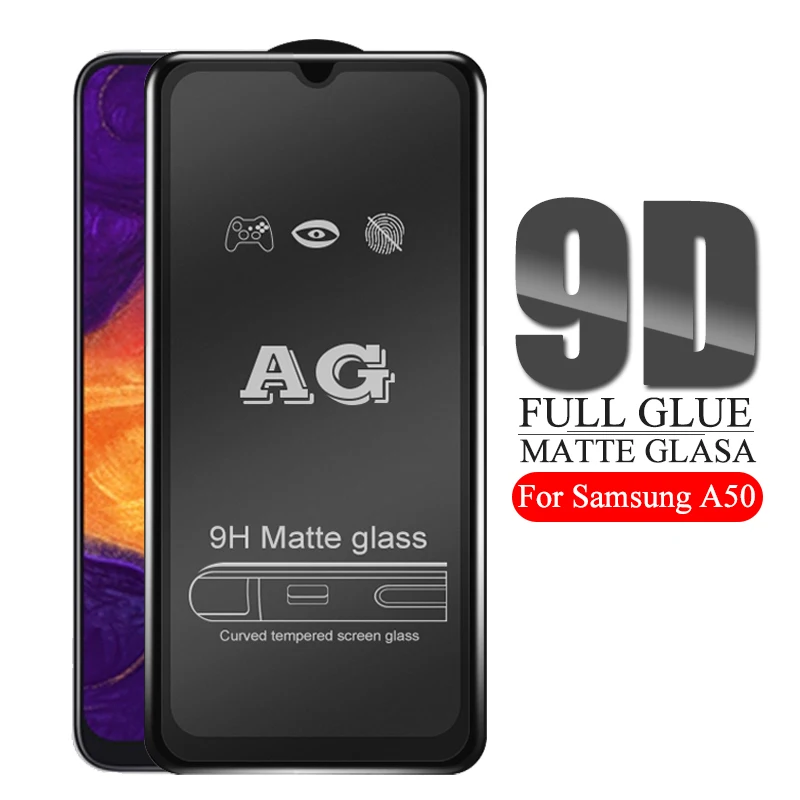 9D Full Glue Matte Glass For samsung galaxy a50 screen protector on the sunsung a505 a505F a 50 2019 tempered safety Glas 9H | Мобильные