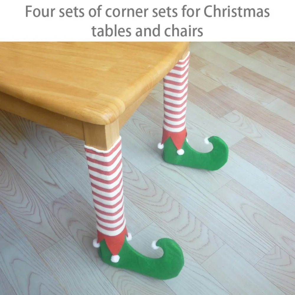 Защита мебели, стул, носки для ног, тканевые перчатки, напольный стол, чехлы для ног, рождественские украшения, носки для ног
