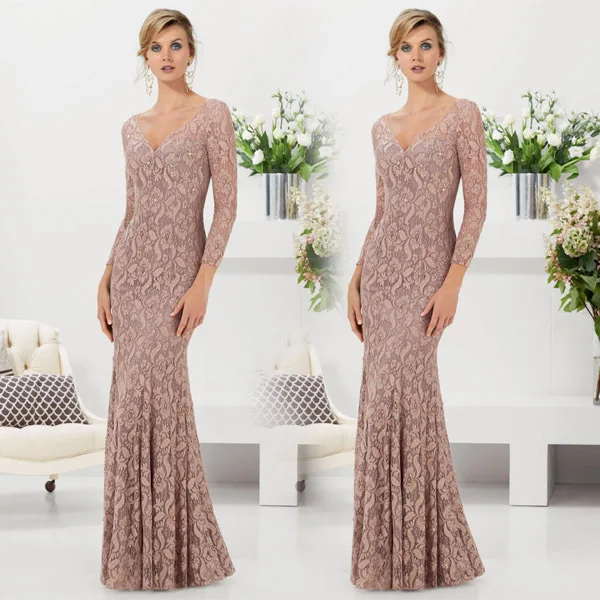 Charmante Lange Mouwen Vestido Mae Da Noiva Plus Size Champagne Kant Mermaid Moeder Van De Bruid Kant Jurken Voor Bruiloften 2015 Charmante Lange Mouwen Vestido Mae Da Noiva Plus Size Champagne Kant Mermaid Moeder Van De Bruid Kant Jurken Voor Bruiloften 2015