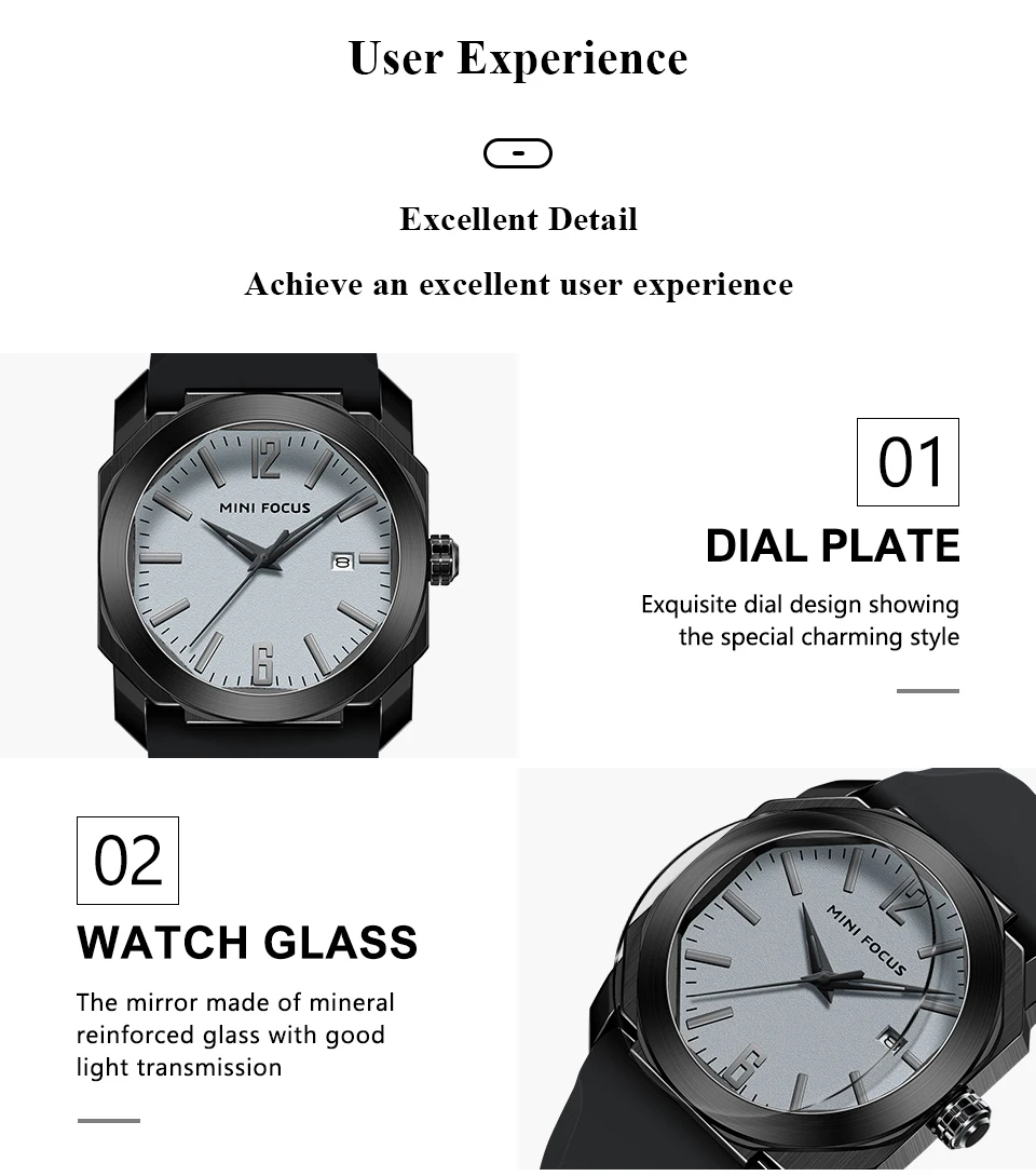 MINI FOCUS Quarzuhr für Herren, wasserdicht_voghion.com