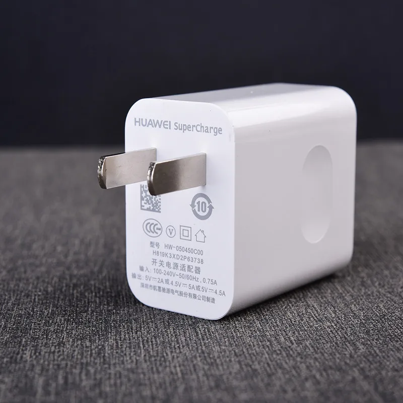 Оригинальное зарядное устройство huawei Supercharge Quick Adapter для huawei P20 p10 pro plus mate 9 10 20 honor 10 note10 5A usb супер зарядное устройство