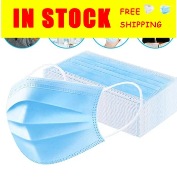 

Free Shipping Fast Express Ce Approve 3Ply Disposable Face Mask With Earloop For Adult