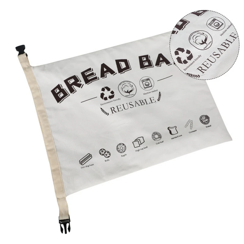 Portable Bread Storage Bag Kitchen Organization Organic Cotton Bread Bag Reusable Storage Sack Home Bakery Food Storage Bag #