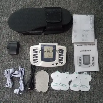 

New Pulse Ten Pin + 16 Pads, Electric Stimulator, Body Relaxing Muscle Therapy Massager, Russian Or English Button.