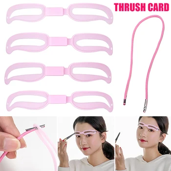 

3 Minutes 4 Pieces Eyebrow Stencil Eyebrow Shaper Kit Reusable Eyebrow Model With Strap For Eyebrows