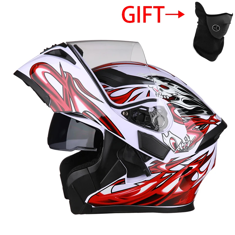 Новый мотоциклетный шлем флип ап для мотокросса Capacete da Motocicleta Cascos Мото двойной
