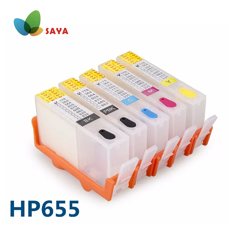 2Bk1Cy1Mg1YL для HP 655 многоразовый чернильный картридж Deskjet чернила ПРЕИМУЩЕСТВО 3525 4615