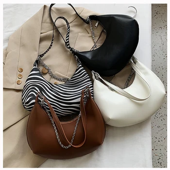 

Vintage Design PU Leather Shoulder Bags For Women 2020 Elegant Subaxillary Handbags Female Travel Totes Lady Fashion Hand Bag