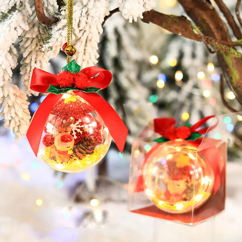 christmas hanging pendants transparent ball xmas tree decor Baubles Christmas ball ornaments Xmas Tree hanging Gift#1021y25