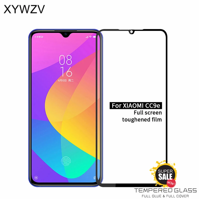 

2PCS Full Glue Cover Glass Xiaomi Mi CC9e Scratch Proof Screen Protector Xiaomi Mi CC9e Tempered Glass Xiaomi Mi CC9e Phone Film