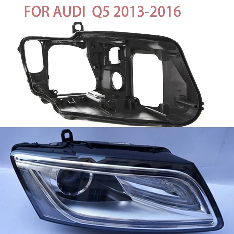 

FOR AUDI Q5 2013-2016 Headlight Shell Plastic Black Shell Headlight Rear Seat Lamp Light Box Xenon Headlights Repair Parts
