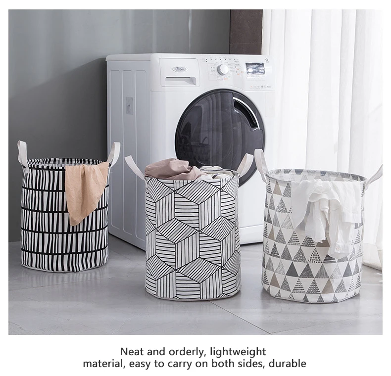 Large Capacity Foldable Laundry Basket Art Waterproof Children's Toy Basket Tunic Dirty Debris Multifunction Storage Basket