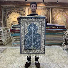 Yilong 2'x3' Древо жизни шелковый гобелен ручной работы изысканный персидский шелковый ковер(HF124B