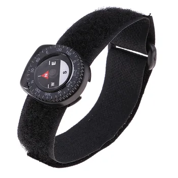 

BLACK WRIST COMPASS - Military Outdoor Survival Watch Strap Band Bracelet