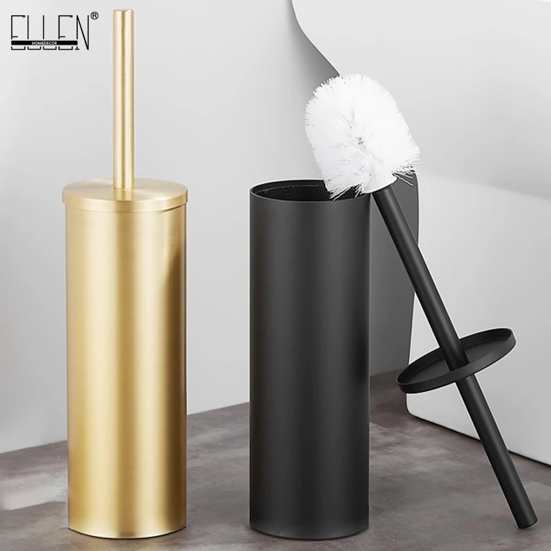 ELLEN Toilet Brush Holder Bathroom Cleaning Set Flooring Stand Black Bathroom Storage and Organization ML117 Toilet Brush Holder