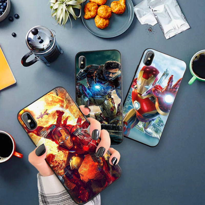 super hero Iron Man cell Soft Silicone Phone Case For iphone X XS Max XR 7 8 6 6s Plus TPU Back Cover | Мобильные телефоны и