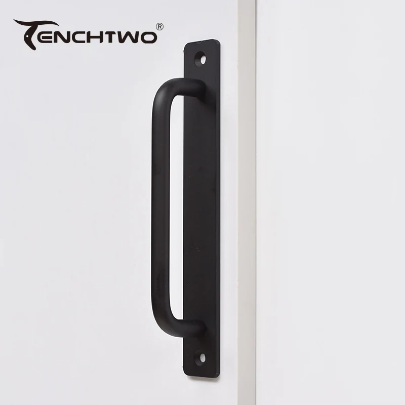 TENCHTWO Furniture Barn Sliding Door Handles Kitchen Cabinet Knob Wooden Door Hardware Accessories Drawer Pull Vintage Black