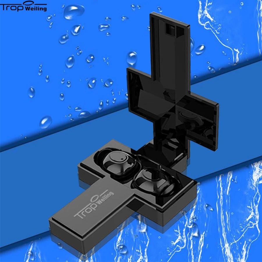 

Trop Weiling TWS Bluetooth Earphones Cross Wireless Noise Cancellation Headphone In Ear Sport Gaming Headset AI Control With Mic