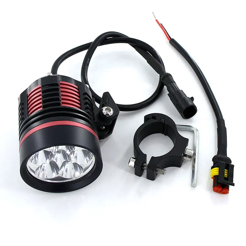 2pcs Motorcycle Headlights 60W 12000LM 6000k led chips Motorbike Spotlight add Color changing lamp cover white/yellow/Red/Blue