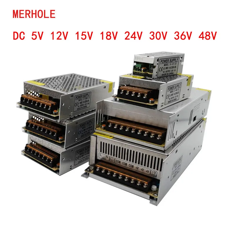 Transformateur de lumière de commutateur de courant LED ca 110V 220V à DC5V 12V 15V 24V 36V 48V adaptateur de Source d'alimentation pour bande de Led