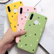 Love Heart Candy Color Couple Case For Huawei P Smart P40 P30 P20 Lite E Pro Plus 2019 2020 nova 7 5 5i 6 SE Pro Soft TPU Case