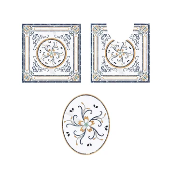 

Bathroom Toilet Seat Lid Decals Stickers PVC Sticker Removable Self-Adhesive Restroom Decor Art Decoration(3-Pcs Set)