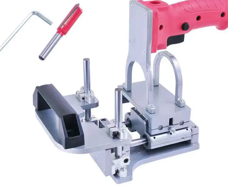 

Trimming Machine 2 in 1 Slotting Bracket Invisible Fasteners Wardrobe Cupboard Panel Punch Locator Wire Rail Woodworking Tools