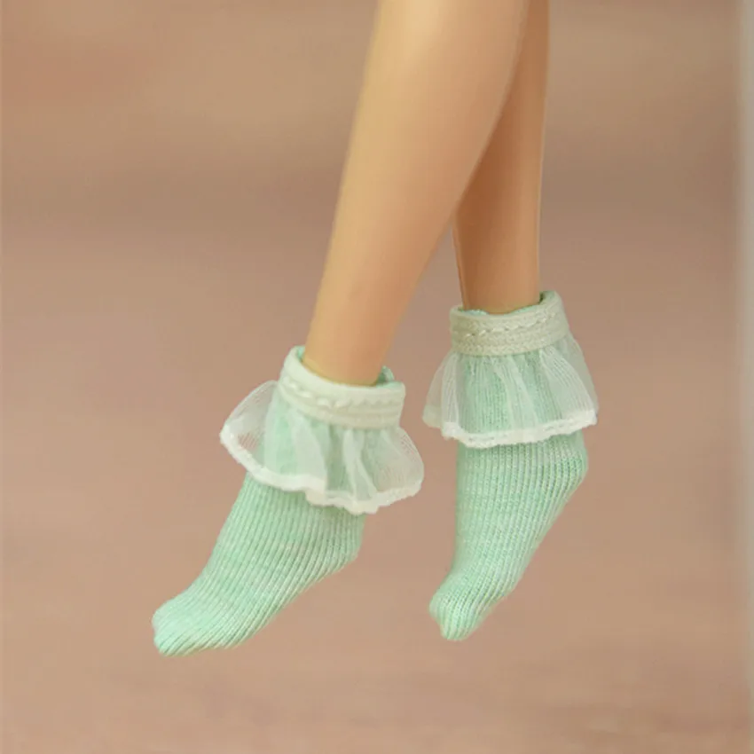 1 пара кружевных коротких носков ручной работы для Blyth 1:6 кукольный носок