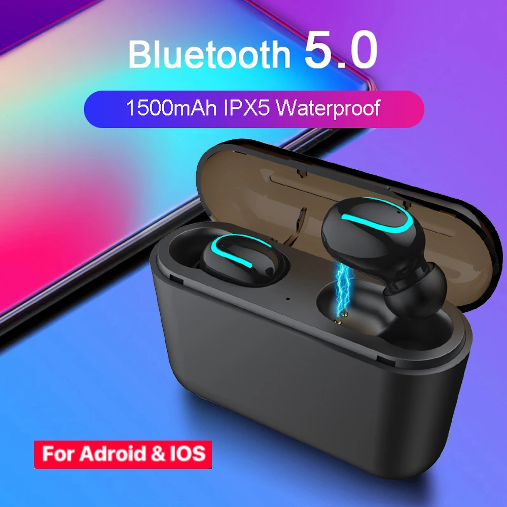 

Earbuds Wireless Headphones Bluetooth 5.0 Earphone Sport In-Ear Handsfree Active Noise Cancelling Gaming Headset for Android IOS