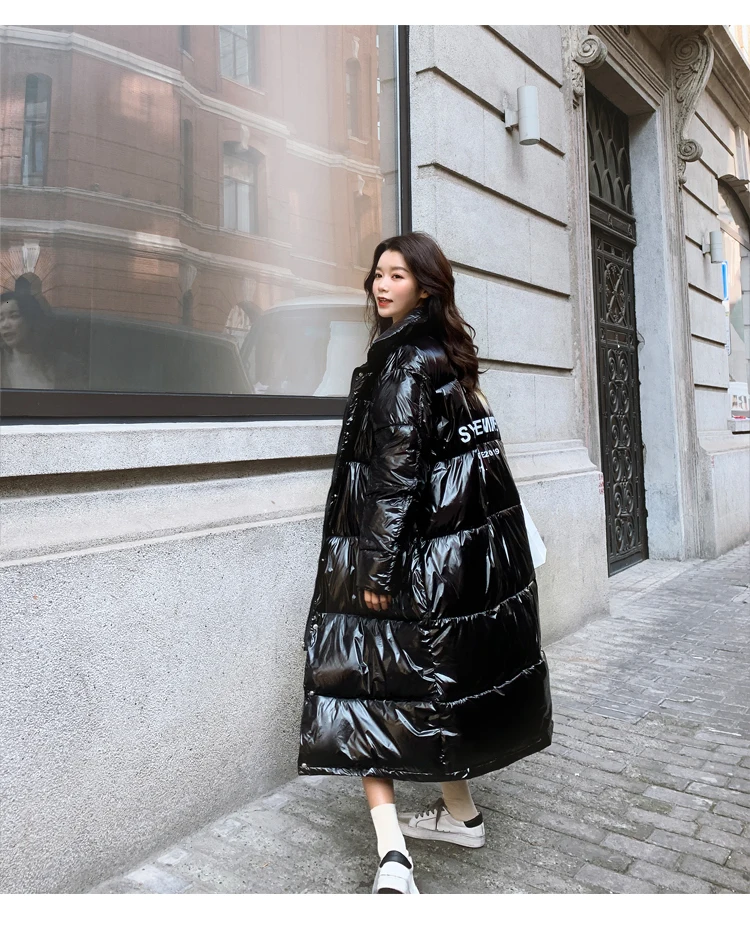 Dames Jassen зимняя куртка женская супер толстая парка Manteau Femme Hiver Hat гладкая ткань размера плюс Harajuku теплое длинное пальто