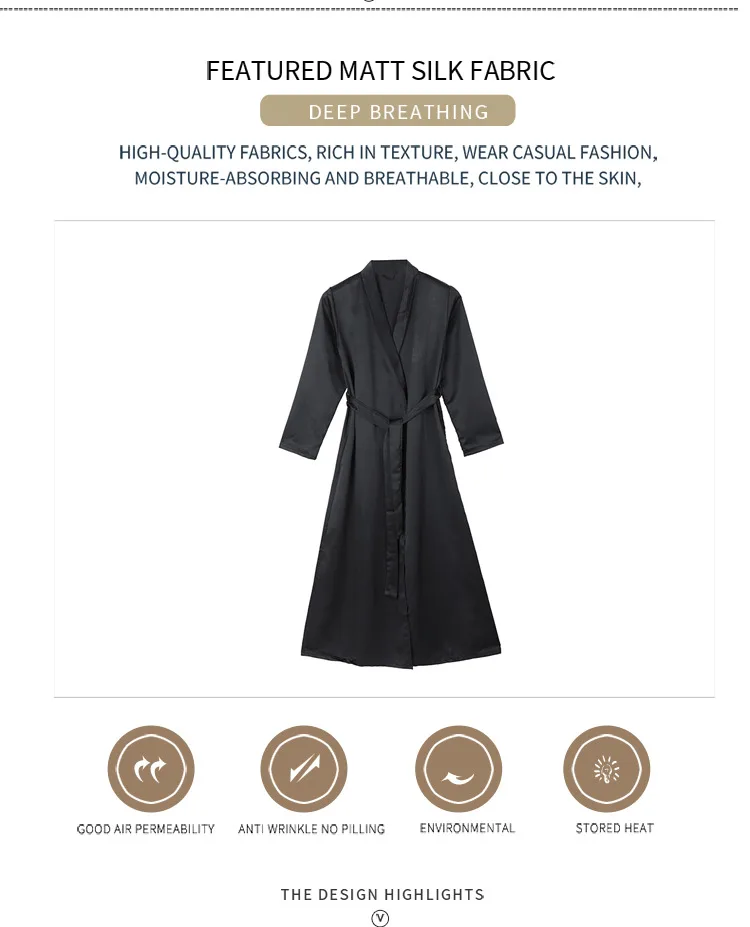 1 шт., длинный стильный женский халат с поясом, качественная Пижама с отворотом, однотонная одежда для сна