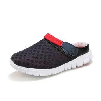 

mens slippers male Summer slippers Flat Outside Mixed Colors Mesh Ventilation light soft Mules & Clogs garden man shoes h33