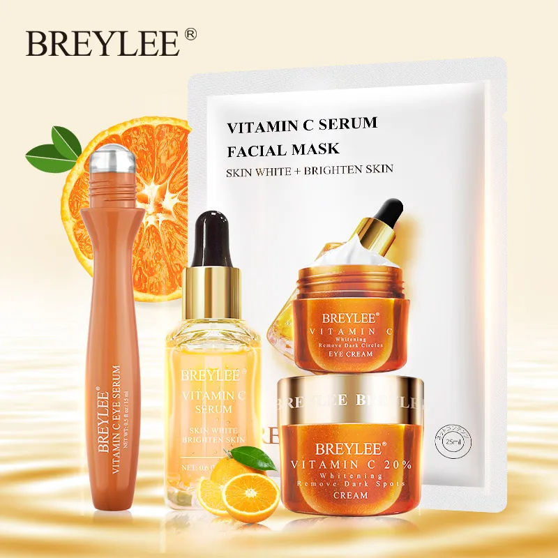 BREYLEE Vitamin C Series Whitening Face Mask Eye Cream Serum Remove