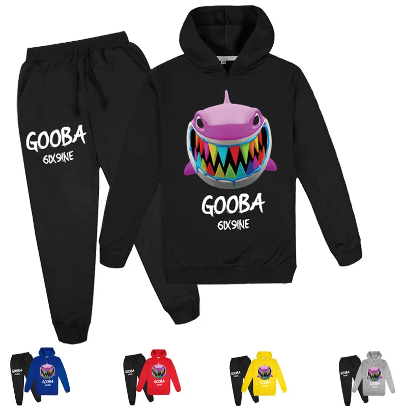 Детский спортивный костюм DLF 2020 6ix9ine Gooba толстовка с капюшоном и штаны для бега