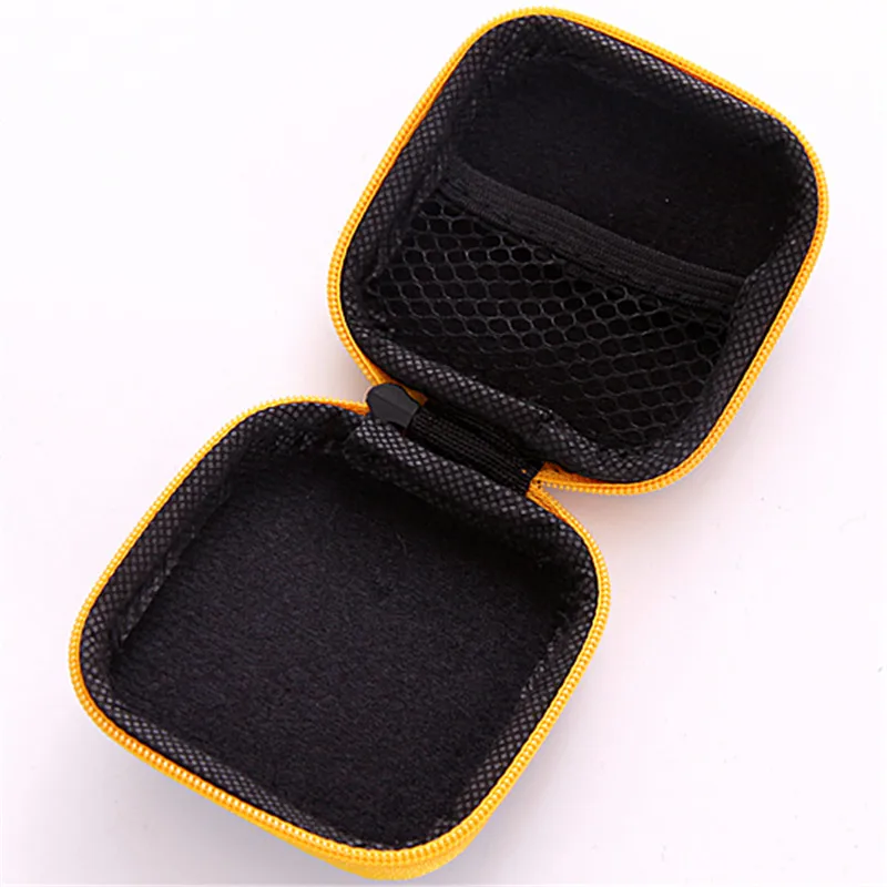 New Square 7.5*7.5*2.8cm Travel Zipper Carry EVA Case For Round Board Games Cards Storage Collection Bag Holder Gift For Kids