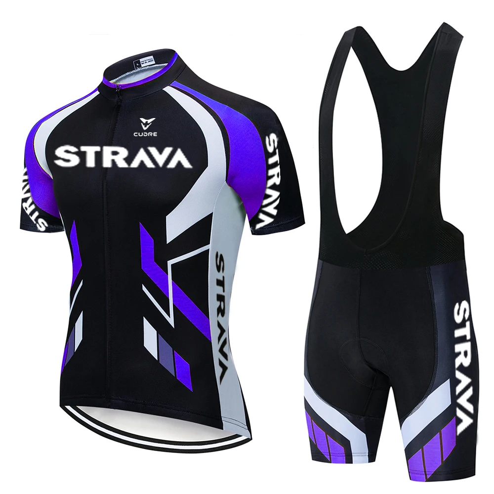 STRAVA комплекты для велоспорта велосипедная форма летний комплект шоссейные