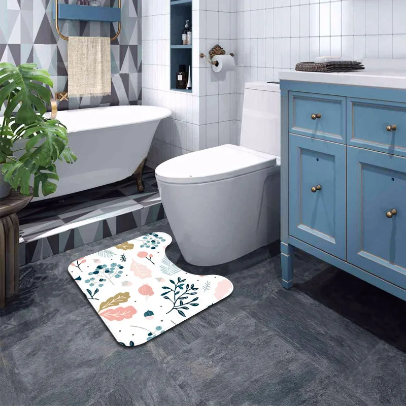 Серия "растения" Туалет камеры подставка под тарелку u-образный каботажное судно Ванная комната туалет, хорошо впитывают воду, нащего завода можно стирать в машине