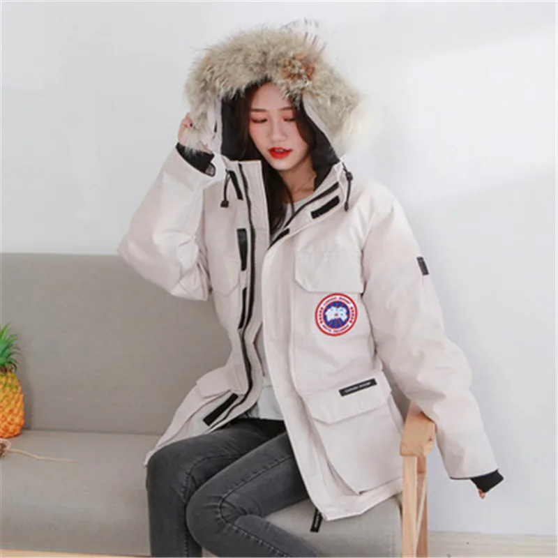 Casacas para mujer chaqueta, канадский мужской пуховик, толстый, wo, для мужчин, shelter, зима, натуральный мех-40 ℃, водонепроницаемый, для улицы, для мужчин, для женщин, Новинка