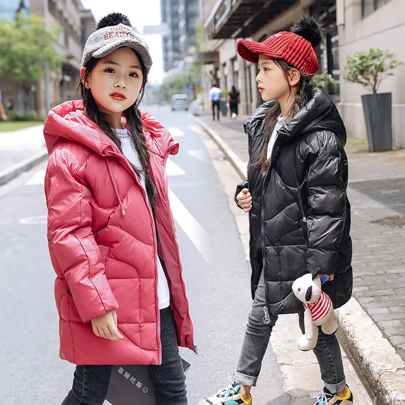 

2019 New Girls Duck down jacket Kids Korean version of the thicking Coat Children Russion Winter Outwear -30℃