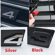 S3 S4 S5 S6 S7 S8 RS3 RS4 RS5 RS6 RS7 RS8 RSQ3 RSQ5 RSQ7 Suporte TTS Grelha Emblema Logotipo Do Emblema Do Carro preto brilhante adesivos para Audi