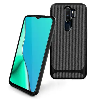 

Phone Case For Oppo A9 A5 2020 Cover Luxury Carbon Fiber Shockproof Soft Tpu Silicone Case For Oppo Realme 5 3 F11 F11 Pro Case