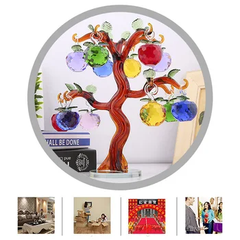 

DIY Chirstmas Tree Hangs Ornaments Crystal Apple Tree Decoration Apples Crafts Home Decor Figurines Souvenirs Decor Ornaments