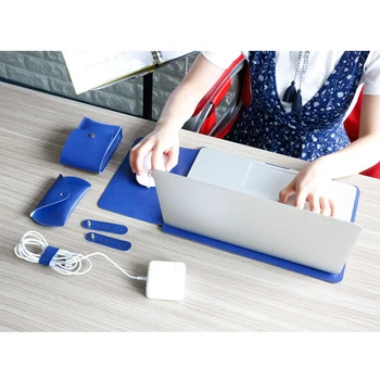 

New Laptop Bag 13.3 15.4 Sleeve for Apple Notebook Bag Pu Leather Waterproof Women Men Macbook Air/Pro Protective Case Liner Bag