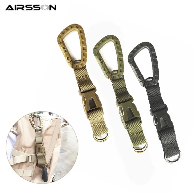

Tactical Keychain Strap Molle Webbing Buckle D-ring Shackle Carabiner Belt Clips Buckle Outdoor Hunting Climbing Accessories