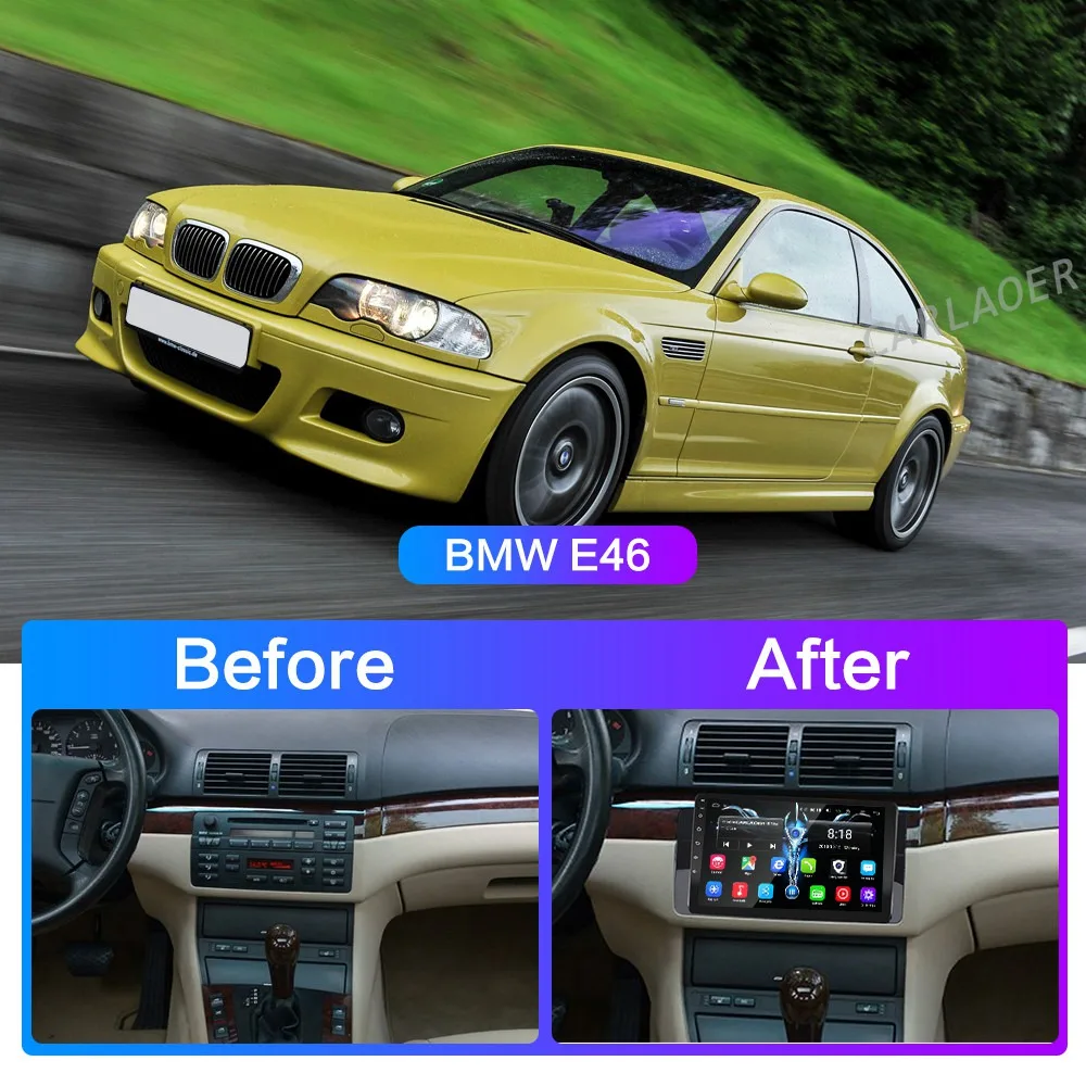 Viscoso Incomodidad Dirección 2din Car Android Carplay Multimedia Player For 1998-2006 Bmw 3 Series M3  E46 316i 318i Gps Navigation Auto Radio Stereo Wifi 4g - Car Multimedia  Player - AliExpress